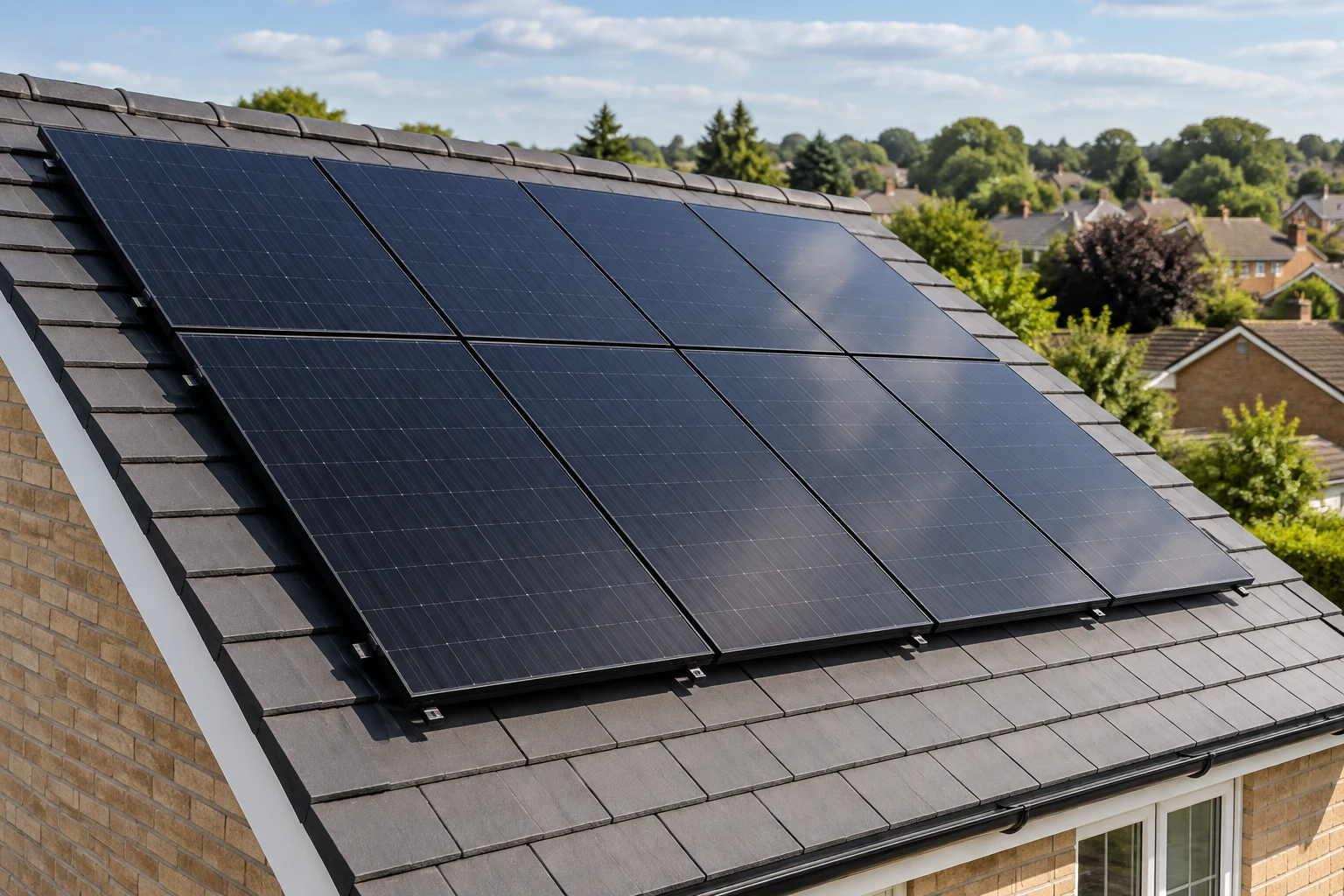 Black Solar Array on British Home