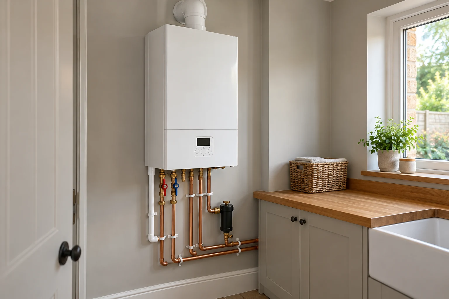Modern Boiler Replacement in a British Home