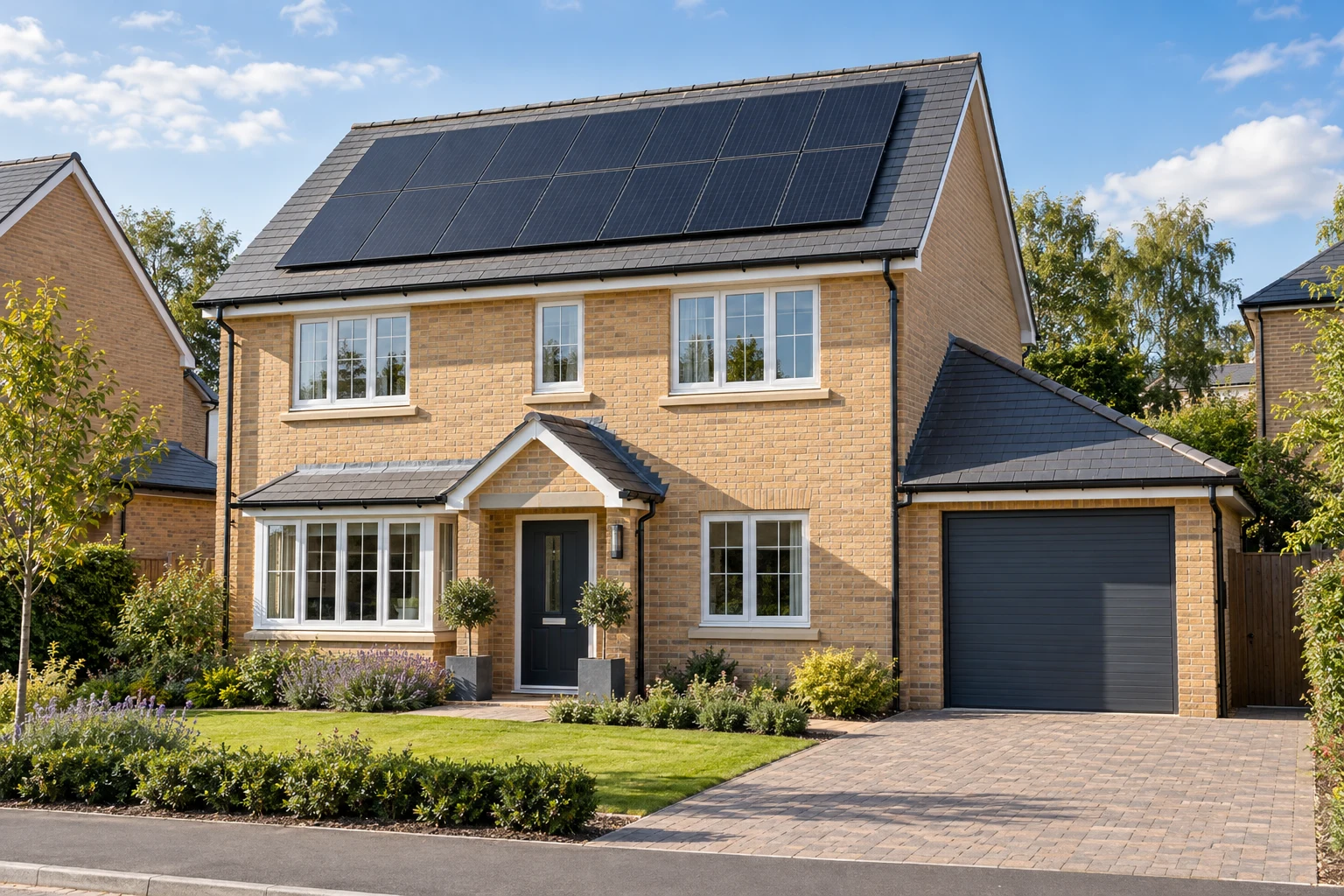 British Family Home with Solar Panels