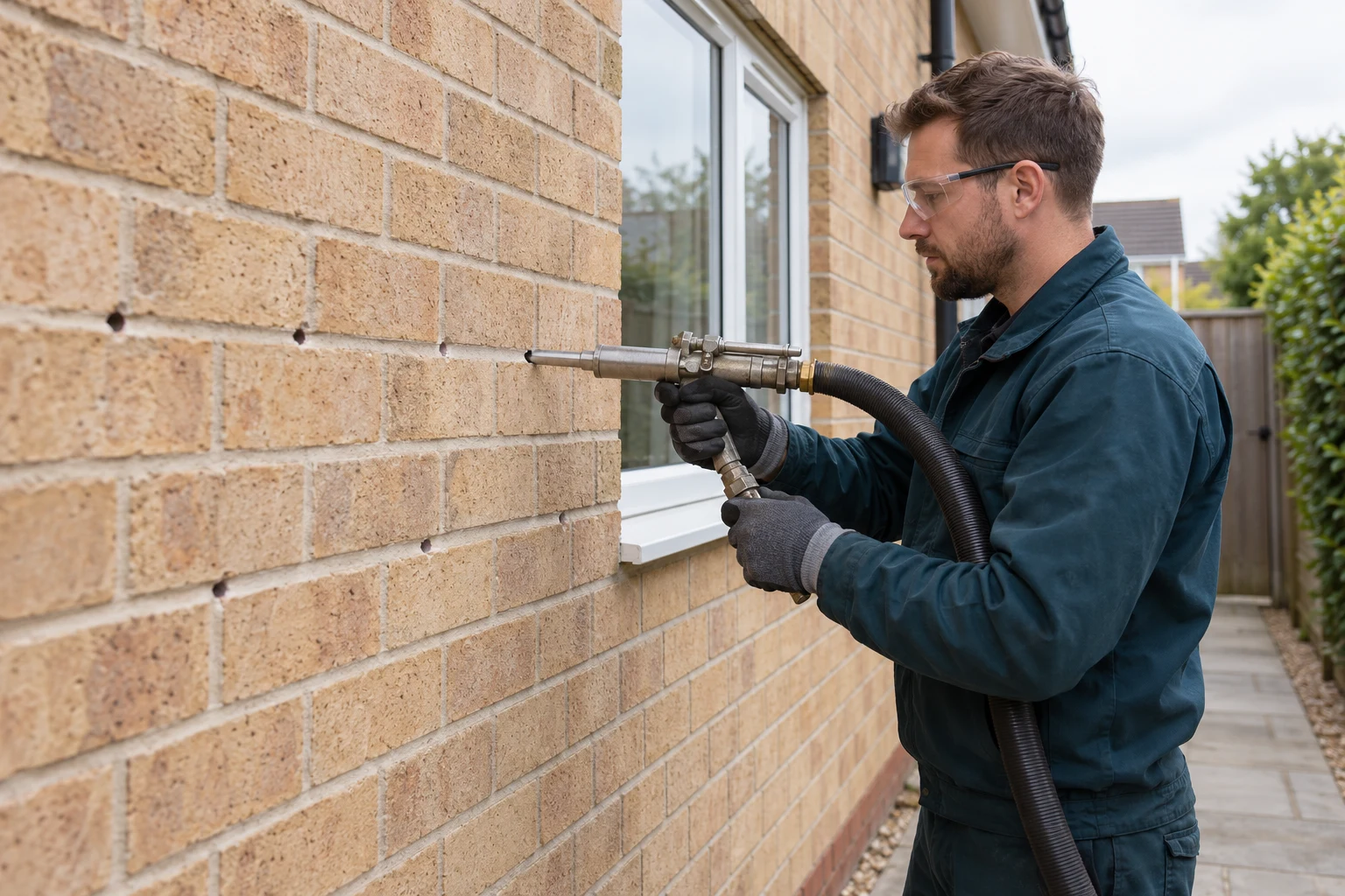 Professional cavity wall insulation installation